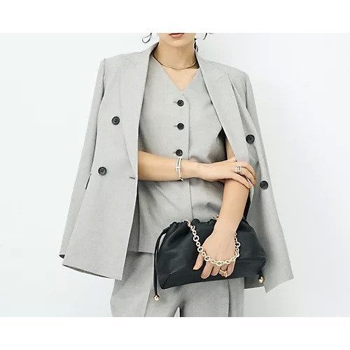 【ノーリーズソフィー/NOLLEY'S sophi】の《セットアップ対応》ウォッシャブルドライシャーク2WAYスリットジャケット インテリア・キッズ・メンズ・レディースファッション・服の通販 founy(ファニー) ファッション Fashion レディースファッション Fashion for Women アウター Coat / Outerwear Collection レディースジャケット・軽アウター Jackets 2026年 2026 ジャケット Jacket, Outerwear スリット Slit, Slit Detail セットアップ Set-Up, Coordinated Outfit ダブル Double, Double-Breasted ベーシック Basic, Essential グレーベージュ|ID: prp329100004789696 ipo3291000000034758549