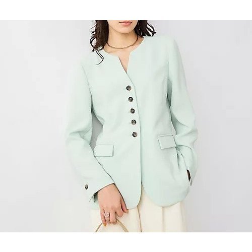 【ノーリーズソフィー/NOLLEY'S sophi】の《セットアップ対応》ウォッシャブルバックサテンノーカラージャケット インテリア・キッズ・メンズ・レディースファッション・服の通販 founy(ファニー) https://founy.com/ ファッション Fashion レディースファッション Fashion for Women アウター Coat / Outerwear Collection レディースジャケット・軽アウター Jackets ノーカラージャケット / シンプル上品コーデ Collarless Jackets 2026年 2026 おすすめ Recommended / Our Picks サテン Satin, Glossy Fabric ジャケット Jacket, Outerwear ストレッチ Stretch, Stretchy Fabric セットアップ Set-Up, Coordinated Outfit セレモニー Ceremony ビジネス 仕事 通勤 Business / Work / Commuting |ID: prp329100004789697 ipo3291000000034758553