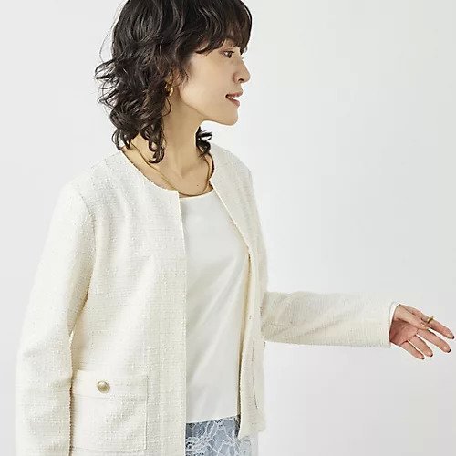 【ノーリーズ/NOLLEY'S】のウォッシャブルツィーディージャージジャケット インテリア・キッズ・メンズ・レディースファッション・服の通販 founy(ファニー) ファッション Fashion レディースファッション Fashion for Women アウター Coat / Outerwear Collection レディースジャケット・軽アウター Jackets 2026年 2026 インナー Innerwear オケージョン Occasion Wear ジャケット Jacket, Outerwear ツイード/ツィード Choker, Choker Necklace トレンド Trend, Trending Now レース Lace, Lace Fabric 人気 Popular, Best Seller オフホワイト|ID: prp329100004789698 ipo3291000000034758559