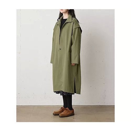 【ミディウミ/MidiUmi】のスタンドカラーコート 人気、トレンドファッション・服の通販 founy(ファニー) 　ファッション　Fashion　レディースファッション　Fashion for Women　アウター　Coat / Outerwear Collection　コート・ロングコート・ピーコート　Long Coats, Peacoats & More　ショルダー　Shoulder, Shoulder Strap　スタンド　Stand Collar, Upright Stand　ドロップ　Drop Shoulder, Dropped Style　ビッグ　Big, Oversized　ワーク　Workwear, Utility Style　other-2|ID: prp329100004789699 ipo3291000000034758649