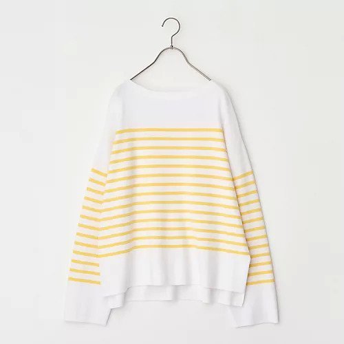 【トゥエルブクローゼット/12closet】の【洗える】ボートネックボーダーニット インテリア・キッズ・メンズ・レディースファッション・服の通販 founy(ファニー) 　ファッション　Fashion　レディースファッション　Fashion for Women　トップス・カットソー　Cut & Sew Tops　ニット　Knit Tops & Sweaters　リラックス　Relax, Relaxed Fit　春　Spring　洗える　Machine Washable　イエロー|ID: prp329100004791496 ipo3291000000034766550