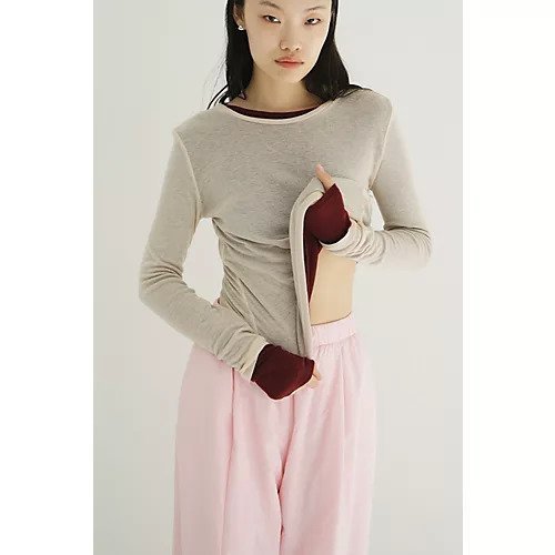 【クラネ/CLANE】のSHEER LAYERED CUT TOPS 人気、トレンドファッション・服の通販 founy(ファニー) ファッション Fashion レディースファッション Fashion for Women トップス・カットソー Cut & Sew Tops ストレッチ Stretch, Stretchy Fabric ベーシック Basic, Essential other-3|ID: prp329100004791497 ipo3291000000034766558