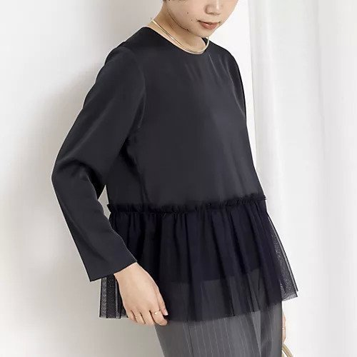 【ノーリーズ/NOLLEY'S】のウォッシャブルオトナサテンペプラムブラウス インテリア・キッズ・メンズ・レディースファッション・服の通販 founy(ファニー) ファッション Fashion レディースファッション Fashion for Women トップス・カットソー Cut & Sew Tops シャツ・ブラウス・オフィスカジュアル Elegant Blouses & Button-Ups 2026年 2026 おすすめ Recommended / Our Picks オケージョン Occasion Wear サテン Satin, Glossy Fabric シンプル Simple, Minimal ジャケット Jacket, Outerwear タイトスカート Pencil Skirt, Tight Skirt チュール Tulip, Tulip Motif ペプラム Peplum, Flared Hem ワイド Wide, Wide Fit ネイビー|ID: prp329100004791505 ipo3291000000034766676