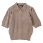 【ペールジュート/Pale Jute】のFeathery Polo Knit biege|ID:prp329100004791507