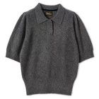 【ペールジュート/Pale Jute】のFeathery Polo Knit charcoal|ID:prp329100004791507