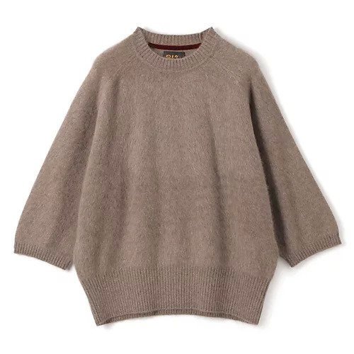 【ペールジュート/Pale Jute】のFeathery Half Sleeve knit インテリア・キッズ・メンズ・レディースファッション・服の通販 founy(ファニー) 　ファッション　Fashion　レディースファッション　Fashion for Women　トップス・カットソー　Cut & Sew Tops　ニット　Knit Tops & Sweaters　シンプル　Simple, Minimal　リュクス　Luxury, Elegant, High-End, Chic　biege|ID: prp329100004791509 ipo3291000000034766789