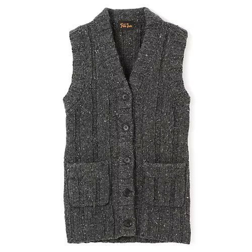 【ペールジュート/Pale Jute】のCable long vest インテリア・キッズ・メンズ・レディースファッション・服の通販 founy(ファニー) 　ファッション　Fashion　レディースファッション　Fashion for Women　アウター　Coat / Outerwear Collection　トップス・カットソー　Cut & Sew Tops　ベスト&ジレ / 重ね着スタイル　Vests & Gilets　タートル　Turtleneck, Turtle Collar　ベスト　Vest, Waistcoat　ロング　Long, Long-Length　冬　Winter / This Winter　洗える　Machine Washable　MIX GREY|ID: prp329100004791514 ipo3291000000034766940