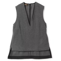 【ペールジュート/Pale Jute】のDeep v-neck vest 人気、トレンドファッション・服の通販 founy(ファニー) ファッション Fashion レディースファッション Fashion for Women アウター Coat / Outerwear Collection トップス・カットソー Cut & Sew Tops ベスト&ジレ / 重ね着スタイル Vests & Gilets Vネックトップス V-Neck Tops / V-Cut Neckline Shirts カットソー Cut and Sewn Top シェイプ Shape, Slim Fit シンプル Simple, Minimal フォルム Silhouette, Form フロント Front, Front Design ベスト Vest, Waistcoat ロング Long, Long-Length |ID:prp329100004791515