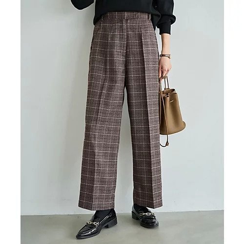 【スタイルデリ/STYLE DELI】の【LUXE】ステッチチェック柄ワイドパンツ インテリア・キッズ・メンズ・レディースファッション・服の通販 founy(ファニー) https://founy.com/ ファッション Fashion レディースファッション Fashion for Women パンツ Pants & Trousers クール Cool, Chic シンプル Simple, Minimal スタイリッシュ Stylish, Fashionable センター Center, Center Line チェック Check, Plaid, Tartan ティアードワンピース Tiered Dress, Flared Dress フロント Front, Front Design ポケット Pocket, Pocket Detail ラグジュアリー Luxury, Elegant ワイド Wide, Wide Fit 冬 Winter / This Winter A/W・秋冬 Autumn/Winter |ID: prp329100004791521 ipo3291000000034767236