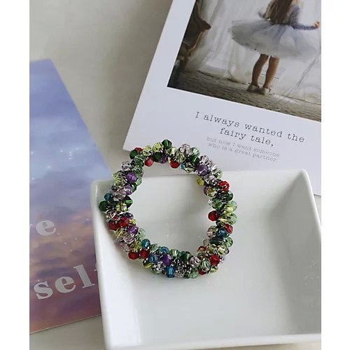 【コレカラ/collecala】のカラフルスリムビーズシュシュ インテリア・キッズ・メンズ・レディースファッション・服の通販 founy(ファニー) 　ファッション　Fashion　レディースファッション　Fashion for Women　シュシュ&ヘアアクセ/ヘアアレンジ　Scrunchies & Hair Accessories　ハーフ　Half, Half-Length　ブラックミックス|ID: prp329100004791530 ipo3291000000034767316