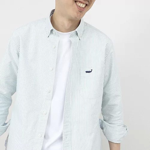 【ノーリーズ グッドマン/NOLLEY'S goodman / MEN】のTRADITIONAL OX クジラBD オックス ボタンダウンシャツ 26SS 人気、トレンドファッション・服の通販 founy(ファニー) 　ファッション　Fashion　メンズファッション　Fashion for Men　インナー　Innerwear　オックス　Oxford Fabric　クラシカル　Classical, Vintage-Inspired　クール　Cool, Chic　ジャケット　Jacket, Outerwear　ダウン　Down, Puffer　デニム　Denim, Jeans Material　定番　Standard, Basic Item　パッチ　Patch, Appliqué　フロント　Front, Front Design　ポケット　Pocket, Pocket Detail　ワンポイント　One Point, Statement Accent　エレガント 上品　Elegant　2026年　2026　 other-1|ID: prp329100004791538 ipo3291000000034767390