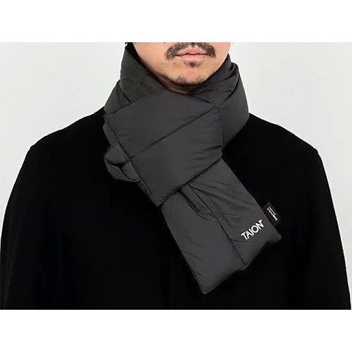 【ノーリーズ グッドマン/NOLLEY'S goodman / MEN】の【TAION / タイオン】WORK DOWN SCARF 17 インテリア・キッズ・メンズ・レディースファッション・服の通販 founy(ファニー) 　ファッション　Fashion　メンズファッション　Fashion for Men　コンパクト　Compact, Small Size　軽量　Lightweight, Ultra Light　シンプル　Simple, Minimal　ダウン　Down, Puffer　マフラー　Scarf, Muffler　チャコールグレー|ID: prp329100004791540 ipo3291000000034767408