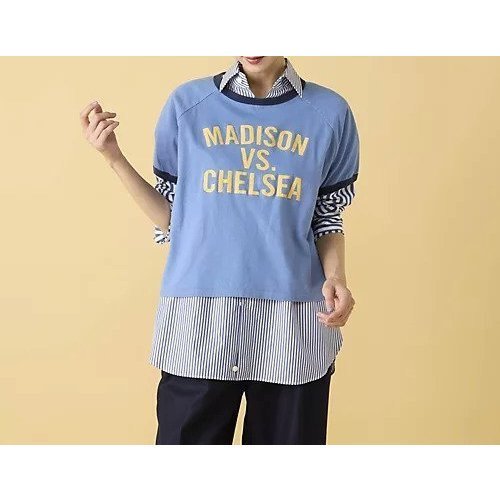 【マディソンブルー/MADISONBLUE】のH/S RINGER TEE インテリア・キッズ・メンズ・レディースファッション・服の通販 founy(ファニー) ファッション Fashion レディースファッション Fashion for Women バランス Balance, Style Balance ルーズ Loose, Oversized 半袖 Short Sleeve, Half Sleeve SAX|ID: prp329100004793089 ipo3291000000034777644
