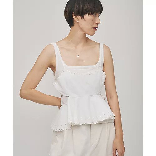【ウィムガゼット/Whim Gazette】の【GEMINI】スカラップキャミソール 人気、トレンドファッション・服の通販 founy(ファニー) ファッション Fashion レディースファッション Fashion for Women トップス・カットソー Cut & Sew Tops キャミソール&ノースリーブ Camisoles & Sleeveless Tops ヴィンテージ Vintage Style キャミソール Camisole, Spaghetti Strap Top スカラップ Scallop, Scalloped Edge タイプライター Typewriter Fabric, Crisp Cotton タンク Tank Top, Sleeveless Top ドット Polka Dot, Dot Pattern フランス France, French リネン Linen, Linen Fabric レース Lace, Lace Fabric 2026年 2026 other-1|ID: prp329100004793096 ipo3291000000034777688