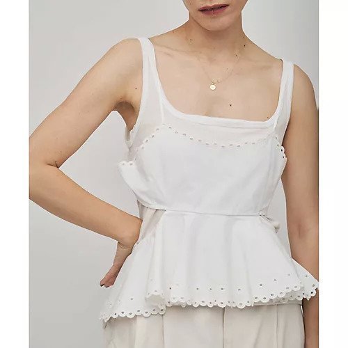 【ウィムガゼット/Whim Gazette】の【GEMINI】スカラップキャミソール 人気、トレンドファッション・服の通販 founy(ファニー) ファッション Fashion レディースファッション Fashion for Women トップス・カットソー Cut & Sew Tops キャミソール&ノースリーブ Camisoles & Sleeveless Tops ヴィンテージ Vintage Style キャミソール Camisole, Spaghetti Strap Top スカラップ Scallop, Scalloped Edge タイプライター Typewriter Fabric, Crisp Cotton タンク Tank Top, Sleeveless Top ドット Polka Dot, Dot Pattern フランス France, French リネン Linen, Linen Fabric レース Lace, Lace Fabric 2026年 2026 other-2|ID: prp329100004793096 ipo3291000000034777691