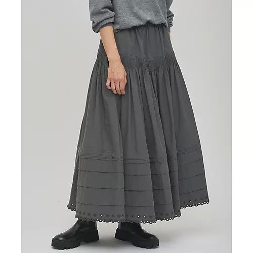 【ウィムガゼット/Whim Gazette】の【GEMINI】スカラップ刺繍スカート インテリア・キッズ・メンズ・レディースファッション・服の通販 founy(ファニー) ファッション Fashion レディースファッション Fashion for Women スカート Skirts ヴィンテージ Vintage Style ギャザー Gathered, Ruffled スカラップ Scallop, Scalloped Edge タイプライター Typewriter Fabric, Crisp Cotton ドット Polka Dot, Dot Pattern フランス France, French リネン Linen, Linen Fabric レース Lace, Lace Fabric 2026年 2026 チャコールグレー|ID: prp329100004793106 ipo3291000000034777755