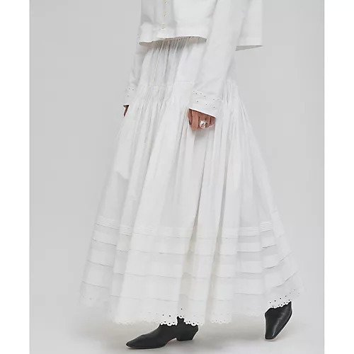 【ウィムガゼット/Whim Gazette】の【GEMINI】スカラップ刺繍スカート インテリア・キッズ・メンズ・レディースファッション・服の通販 founy(ファニー) ファッション Fashion レディースファッション Fashion for Women スカート Skirts ヴィンテージ Vintage Style ギャザー Gathered, Ruffled スカラップ Scallop, Scalloped Edge タイプライター Typewriter Fabric, Crisp Cotton ドット Polka Dot, Dot Pattern フランス France, French リネン Linen, Linen Fabric レース Lace, Lace Fabric 2026年 2026 オフホワイト|ID: prp329100004793106 ipo3291000000034777757