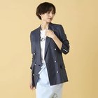 【マディソンブルー/MADISONBLUE】のUNLINED BLEECKER W6B BLAZER LINEN NAVY|ID:prp329100004793125