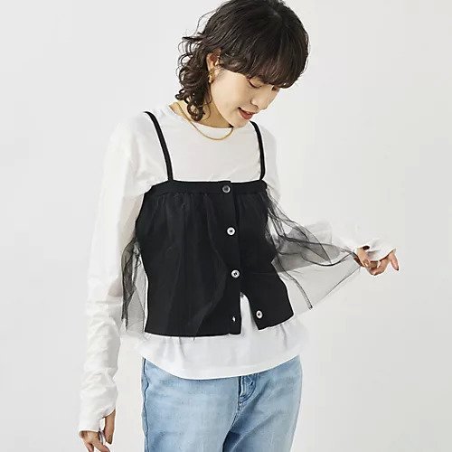 【ノーリーズ/NOLLEY'S】の《手洗い可能》チュールリブビスチェ インテリア・キッズ・メンズ・レディースファッション・服の通販 founy(ファニー) 　ファッション　Fashion　レディースファッション　Fashion for Women　トップス・カットソー　Cut & Sew Tops　ビスチェ　Bustiers & Corset Tops / Layered Bustier Style　2026年　2026　キャミソール　Camisole, Spaghetti Strap Top　タートルネック　Turtleneck, High Neck　チューブ　Tube, Tube Top　チュール　Tulip, Tulip Motif　ブラック|ID: prp329100004796180 ipo3291000000034796843