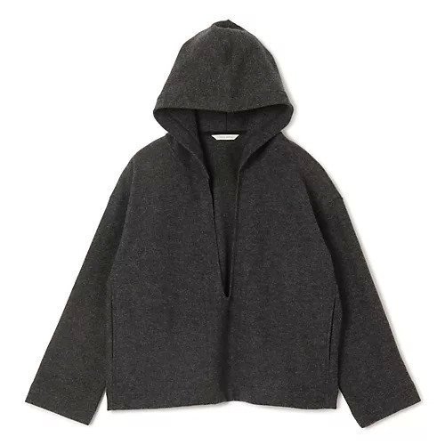 【プレインピープル/PLAIN PEOPLE】のマットフィニッシュウールジャージフーディ インテリア・キッズ・メンズ・レディースファッション・服の通販 founy(ファニー) ファッション Fashion レディースファッション Fashion for Women バランス Balance, Style Balance メランジ Melange, Mixed Yarn 冬 Winter / This Winter チャコールグレー|ID: prp329100004796182 ipo3291000000034796855