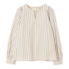 【プレインピープル/PLAIN PEOPLE】のコットンラチネ・タイプライターストライプギャザーブラウス 人気、トレンドファッション・服の通販 founy(ファニー) ファッション Fashion レディースファッション Fashion for Women トップス・カットソー Cut & Sew Tops シャツ・ブラウス・オフィスカジュアル Elegant Blouses & Button-Ups おすすめ Recommended / Our Picks ウォーム Warm Fabric ギャザー Gathered, Ruffled サテン Satin, Glossy Fabric ストライプ Stripe, Striped Pattern ストレッチ Stretch, Stretchy Fabric タイプライター Typewriter Fabric, Crisp Cotton フロント Front, Front Design ヨーク Yoke, Yoke Design 洗える Machine Washable thumbnail ベージュ×ブラック|ID: prp329100004796187 ipo3291000000034796883