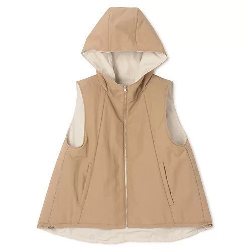 【プレインピープル/PLAIN PEOPLE】のスーピマナイロンタイプライターパディングショートベスト インテリア・キッズ・メンズ・レディースファッション・服の通販 founy(ファニー) 　ファッション　Fashion　レディースファッション　Fashion for Women　アウター　Coat / Outerwear Collection　トップス・カットソー　Cut & Sew Tops　ベスト&ジレ / 重ね着スタイル　Vests & Gilets　タイプライター　Typewriter Fabric, Crisp Cotton　ベスト　Vest, Waistcoat　ボトム　Bottoms, Lower Wear　リバーシブル　Reversible, Two-Sided　軽量　Lightweight, Ultra Light　ベージュ|ID: prp329100004796189 ipo3291000000034796901