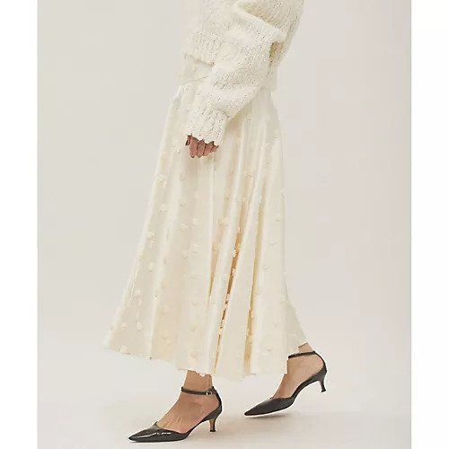 【ウィムガゼット/Whim Gazette】のボンボンジャガードスカート 人気、トレンドファッション・服の通販 founy(ファニー) 　ファッション　Fashion　レディースファッション　Fashion for Women　スカート　Skirts　2025年　2025　2025-2026秋冬・A/W　Autumn/Winter 2025–26 AW25–26　エレガント 上品　Elegant　サスペンダー　Suspenders, Braces　サテン　Satin, Glossy Fabric　ドット　Polka Dot, Dot Pattern　フレア　Flare, Flared　別注　Limited Edition, Custom Order　other-3|ID: prp329100004797252 ipo3291000000034806281