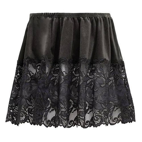 【ブラデリスニューヨークピース/BRADELIS New York peace】のちょい足しペプラムスカート25 インテリア・キッズ・メンズ・レディースファッション・服の通販 founy(ファニー) 　ファッション　Fashion　レディースファッション　Fashion for Women　スカート　Skirts　エレガント 上品　Elegant　カーディガン　Cardigan, Knitwear　ギャザー　Gathered, Ruffled　ストレッチ　Stretch, Stretchy Fabric　セットアップ　Set-Up, Coordinated Outfit　なめらか　Smooth, Silky Texture　フレア　Flare, Flared　ベロア　Velour, Soft Velvet　ペプラム　Peplum, Flared Hem　ボタニカル　Botanical, Floral Pattern　ラグジュアリー　Luxury, Elegant　リーフ　Leaf, Botanical Leaf　レース　Lace, Lace Fabric　おすすめ　Recommended / Our Picks　グレイ|ID: prp329100004797259 ipo3291000000034806332