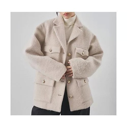 【ウィムガゼット/Whim Gazette】のシャギーサファリジャケット インテリア・キッズ・メンズ・レディースファッション・服の通販 founy(ファニー) https://founy.com/ ファッション Fashion レディースファッション Fashion for Women アウター Coat / Outerwear Collection レディースジャケット・軽アウター Jackets 2025年 2025 2025-2026秋冬・A/W Autumn/Winter 2025–26 AW25–26 ウォーム Warm Fabric エアリー Airy Texture ジャケット Jacket, Outerwear スマート Smart, Elegant メタル Metal, Metal Parts ラグジュアリー Luxury, Elegant ループ Loop, Loop Knit |ID: prp329100004797282 ipo3291000000034806546