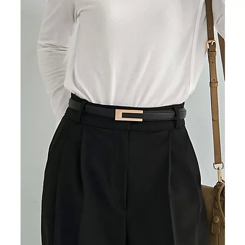 【スタイルデリ/STYLE DELI】の【DELI by】スクエアバックルリアルレザーベルト インテリア・キッズ・メンズ・レディースファッション・服の通販 founy(ファニー) ファッション Fashion レディースファッション Fashion for Women バッグ Bags ベルト&ウエストマーク Belts & Waist Accessories スクエア Square, Square Shape ブラック|ID: prp329100004797414 ipo3291000000034807402