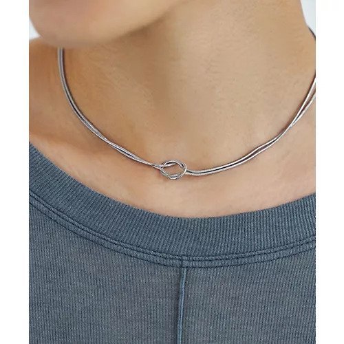 【スタイルデリ/STYLE DELI】の【DELI by】ノットデザインダブルラインネックレス 人気、トレンドファッション・服の通販 founy(ファニー) ファッション Fashion レディースファッション Fashion for Women ジュエリー Jewelry ネックレス Necklaces & Pendants 軽量 Lightweight, Ultra Light シルバー Silver, Metallic Silver シンプル Simple, Minimal ダブル Double, Double-Breasted ネックレス Necklace, Pendant Necklace モチーフ Motif, Design Theme エレガント 上品 Elegant other-1|ID: prp329100004797419 ipo3291000000034807421