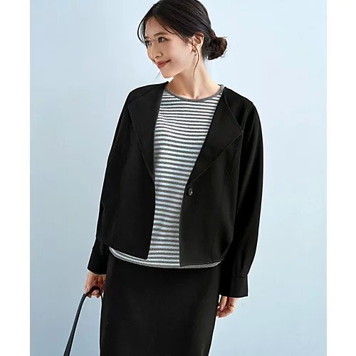 【スタイルデリ/STYLE DELI】のライトなオープンカラージャケット インテリア・キッズ・メンズ・レディースファッション・服の通販 founy(ファニー) ファッション Fashion レディースファッション Fashion for Women アウター Coat / Outerwear Collection レディースジャケット・軽アウター Jackets カーディガン Cardigan, Knitwear 軽量 Lightweight, Ultra Light サロペット Overalls, Salopette ジャケット Jacket, Outerwear スタイリッシュ Stylish, Fashionable スニーカー Sneakers, Trainers スリット Slit, Slit Detail ツイル Twist, Twisted Detail 定番 Standard, Basic Item 長袖 Long Sleeve, Full Sleeve フロント Front, Front Design ベスト Vest, Waistcoat マーブル Marble, Marble Pattern ワイド Wide, Wide Fit 冬 Winter / This Winter ブラック|ID: prp329100004797426 ipo3291000000034807453