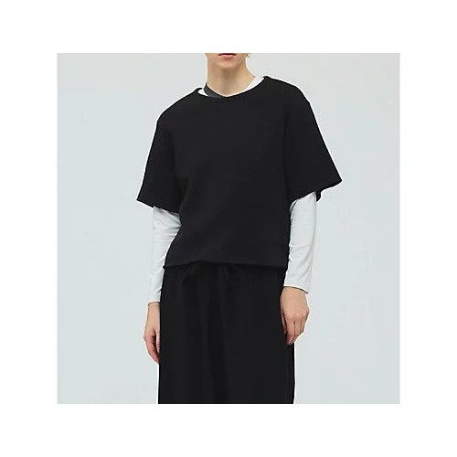 【ミズイロ インド/mizuiro ind】のパイルハーフスリーブワイドプルオーバー 人気、トレンドファッション・服の通販 founy(ファニー) 　ファッション　Fashion　レディースファッション　Fashion for Women　トップス・カットソー　Cut & Sew Tops　カジュアルプルオーバー・ニットトップス　Pullovers & Knit Tops / Casual Pullovers　インナー　Innerwear　カットソー　Cut and Sewn Top　ベスト　Vest, Waistcoat　ベーシック　Basic, Essential　ワイド　Wide, Wide Fit　半袖　Short Sleeve, Half Sleeve　 other-1|ID: prp329100004798564 ipo3291000000034816443