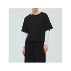 【ミズイロ インド/mizuiro ind】のパイルハーフスリーブワイドプルオーバー ブラック|ID:prp329100004798564