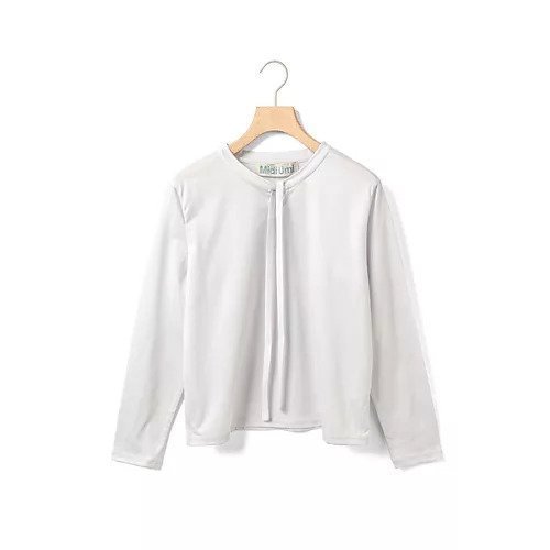 【ミディウミ/MidiUmi】のボウタイプルオーバー インテリア・キッズ・メンズ・レディースファッション・服の通販 founy(ファニー) 　ファッション　Fashion　レディースファッション　Fashion for Women　トップス・カットソー　Cut & Sew Tops　カジュアルプルオーバー・ニットトップス　Pullovers & Knit Tops / Casual Pullovers　インナー　Innerwear　ベスト　Vest, Waistcoat　リボン　Ribbon, Bow　春　Spring　ライトグレー|ID: prp329100004798567 ipo3291000000036048057