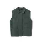 【ミズイロ インド/mizuiro ind】の襟付きワイドベスト カーキ|ID: prp329100004798575 ipo3291000000035441818