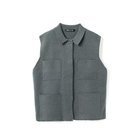 【ミズイロ インド/mizuiro ind】の襟付きワイドベスト グレー|ID: prp329100004798575 ipo3291000000035828680
