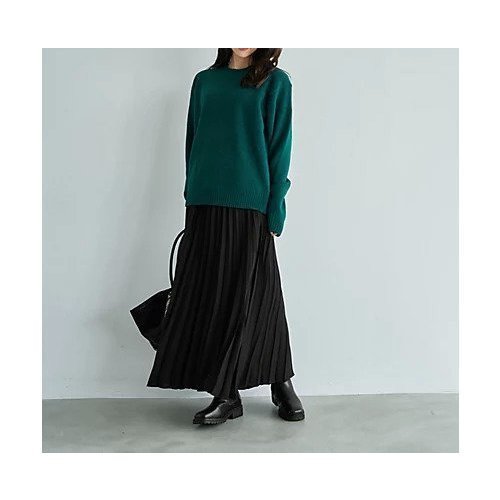 【スタイルデリ/STYLE DELI】のウール混クルーネックニットプルオーバー 人気、トレンドファッション・服の通販 founy(ファニー) 　ファッション　Fashion　レディースファッション　Fashion for Women　トップス・カットソー　Cut & Sew Tops　ニット　Knit Tops & Sweaters　カジュアルプルオーバー・ニットトップス　Pullovers & Knit Tops / Casual Pullovers　シンプル　Simple, Minimal　ストレート　Straight, Straight Cut　スリット　Slit, Slit Detail　長袖　Long Sleeve, Full Sleeve　フォルム　Silhouette, Form　other-2|ID: prp329100004800068 ipo3291000000034825457