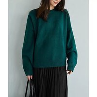 【スタイルデリ/STYLE DELI】のウール混クルーネックニットプルオーバー 人気、トレンドファッション・服の通販 founy(ファニー) ファッション Fashion レディースファッション Fashion for Women トップス・カットソー Cut & Sew Tops ニット Knit Tops & Sweaters カジュアルプルオーバー・ニットトップス Pullovers & Knit Tops / Casual Pullovers シンプル Simple, Minimal ストレート Straight, Straight Cut スリット Slit, Slit Detail 長袖 Long Sleeve, Full Sleeve フォルム Silhouette, Form |ID:prp329100004800068