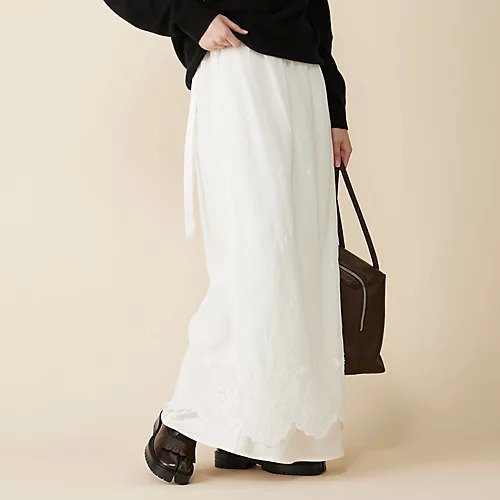 【シンゾーン/Shinzone】のLACE APRON SKIRT インテリア・キッズ・メンズ・レディースファッション・服の通販 founy(ファニー) ファッション Fashion レディースファッション Fashion for Women スカート Skirts サテン Satin, Glossy Fabric デニム Denim, Jeans Material バイアス Bias, Diagonal Cut WHITE|ID: prp329100004800078 ipo3291000000034825536