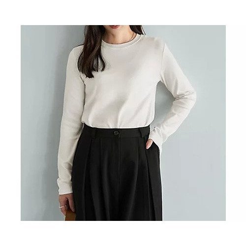 【スタイルデリ/STYLE DELI】のシンプルなフラットカットソートップス インテリア・キッズ・メンズ・レディースファッション・服の通販 founy(ファニー) 　ファッション　Fashion　レディースファッション　Fashion for Women　トップス・カットソー　Cut & Sew Tops　カットソー・ベーシックTシャツ　Cut-and-Sewn Tops / Stretch Tees & Basics　イエロー　Yellow　インナー　Innerwear　カットソー　Cut and Sewn Top　シンプル　Simple, Minimal　ジャケット　Jacket, Outerwear　スウェット / スエット　Sweatshirt, Sweatwear　ストレート　Straight, Straight Cut　スリット　Slit, Slit Detail　定番　Standard, Basic Item　なめらか　Smooth, Silky Texture　長袖　Long Sleeve, Full Sleeve　フィット　Fit, Slim Fit　フラット　Flat, Flat Shoes　ホワイト|ID: prp329100004800211 ipo3291000000034826691