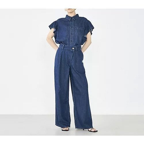 【リエミラー/Rie Miller】の【RM denim】ラッフルスリーブデニムブラウス 人気、トレンドファッション・服の通販 founy(ファニー) 　ファッション　Fashion　レディースファッション　Fashion for Women　トップス・カットソー　Cut & Sew Tops　シャツ・ブラウス・オフィスカジュアル　Elegant Blouses & Button-Ups　2026年　2026　おすすめ　Recommended / Our Picks　スリーブ　Sleeve, Long Sleeve / Short Sleeve　デニム　Denim, Jeans Material　フリル　Frill, Ruffle　フレンチ　French, French Style　other-2|ID: prp329100004800212 ipo3291000000034826699