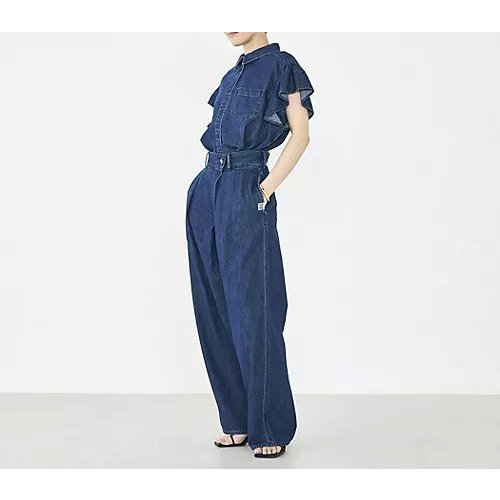 【リエミラー/Rie Miller】の【RM denim】ラッフルスリーブデニムブラウス 人気、トレンドファッション・服の通販 founy(ファニー) 　ファッション　Fashion　レディースファッション　Fashion for Women　トップス・カットソー　Cut & Sew Tops　シャツ・ブラウス・オフィスカジュアル　Elegant Blouses & Button-Ups　2026年　2026　おすすめ　Recommended / Our Picks　スリーブ　Sleeve, Long Sleeve / Short Sleeve　デニム　Denim, Jeans Material　フリル　Frill, Ruffle　フレンチ　French, French Style　other-3|ID: prp329100004800212 ipo3291000000034826701