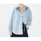【リエミラー/Rie Miller】の【RM denim】フリルギャザーデニムブラウス 人気、トレンドファッション・服の通販 founy(ファニー) ファッション Fashion レディースファッション Fashion for Women トップス・カットソー Cut & Sew Tops シャツ・ブラウス・オフィスカジュアル Elegant Blouses & Button-Ups 春 Spring キャミソール Camisole, Spaghetti Strap Top ギャザー Gathered, Ruffled スウェット / スエット Sweatshirt, Sweatwear タンク Tank Top, Sleeveless Top デニム Denim, Jeans Material フリル Frill, Ruffle 羽織 Haori, Light Jacket A/W・秋冬 Autumn/Winter おすすめ Recommended / Our Picks 夏 Summer 2026年 2026 thumbnail ネイビー系6|ID: prp329100004800214 ipo3291000000035313429