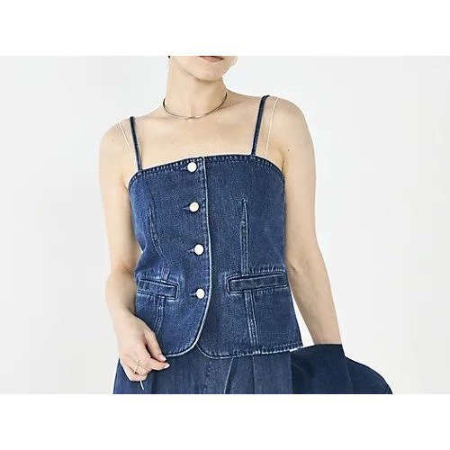 【リエミラー/Rie Miller】の【RM denim】2WAYデニムビスチェ インテリア・キッズ・メンズ・レディースファッション・服の通販 founy(ファニー) 　ファッション　Fashion　レディースファッション　Fashion for Women　トップス・カットソー　Cut & Sew Tops　ビスチェ　Bustiers & Corset Tops / Layered Bustier Style　2026年　2026　アクセサリー　Fashion Accessories　インナー　Innerwear　コルセット　Corset, Bustier　ジャケット　Jacket, Outerwear　インディゴブルー|ID: prp329100004800216 ipo3291000000034826717
