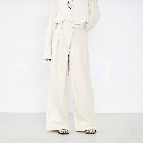【リエミラー/Rie Miller】の【RM denim】リネン混ラップワイドパンツ インテリア・キッズ・メンズ・レディースファッション・服の通販 founy(ファニー) 　ファッション　Fashion　レディースファッション　Fashion for Women　パンツ　Pants & Trousers　2026年　2026　おすすめ　Recommended / Our Picks　ジャケット　Jacket, Outerwear　トレンド　Trend, Trending Now　リネン　Linen, Linen Fabric　夏　Summer　キナリ|ID: prp329100004800218 ipo3291000000034826725