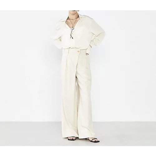 【リエミラー/Rie Miller】の【RM denim】リネン混ラップワイドパンツ 人気、トレンドファッション・服の通販 founy(ファニー) 　ファッション　Fashion　レディースファッション　Fashion for Women　パンツ　Pants & Trousers　2026年　2026　おすすめ　Recommended / Our Picks　ジャケット　Jacket, Outerwear　トレンド　Trend, Trending Now　リネン　Linen, Linen Fabric　夏　Summer　other-2|ID: prp329100004800218 ipo3291000000034826726