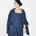 【リエミラー/Rie Miller】の【RM denim】裾フリルショート丈Gジャン 人気、トレンドファッション・服の通販 founy(ファニー) ファッション Fashion レディースファッション Fashion for Women アウター Coat / Outerwear Collection 2026年 2026 おすすめ Recommended / Our Picks インナー Innerwear ショート Short, Short Length デニム Denim, Jeans Material フリル Frill, Ruffle ブルゾン Blouson, Bomber Jacket ボトム Bottoms, Lower Wear メンズ Men's, Menswear ワイド Wide, Wide Fit thumbnail インディゴブルー|ID: prp329100004800233 ipo3291000000034826801