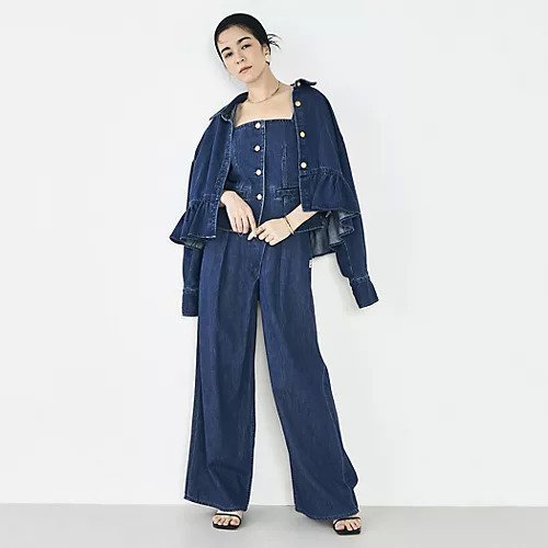 【リエミラー/Rie Miller】の【RM denim】裾フリルショート丈Gジャン 人気、トレンドファッション・服の通販 founy(ファニー) 　ファッション　Fashion　レディースファッション　Fashion for Women　アウター　Coat / Outerwear Collection　2026年　2026　おすすめ　Recommended / Our Picks　インナー　Innerwear　ショート　Short, Short Length　デニム　Denim, Jeans Material　フリル　Frill, Ruffle　ブルゾン　Blouson, Bomber Jacket　ボトム　Bottoms, Lower Wear　メンズ　Men's, Menswear　ワイド　Wide, Wide Fit　other-3|ID: prp329100004800233 ipo3291000000034826803