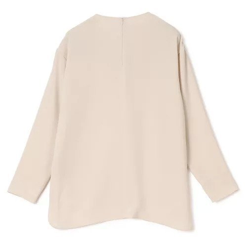 【プレインピープル/PLAIN PEOPLE】のバックサテンジョーゼットノーカラーブラウス 人気、トレンドファッション・服の通販 founy(ファニー) 　ファッション　Fashion　レディースファッション　Fashion for Women　トップス・カットソー　Cut & Sew Tops　シャツ・ブラウス・オフィスカジュアル　Elegant Blouses & Button-Ups　バッグ　Bags　おすすめ　Recommended / Our Picks　ショート　Short, Short Length　セットアップ　Set-Up, Coordinated Outfit　セーター　Sweater, Knitwear　定番　Standard, Basic Item　長袖　Long Sleeve, Full Sleeve　other-2|ID: prp329100004801356 ipo3291000000034835725